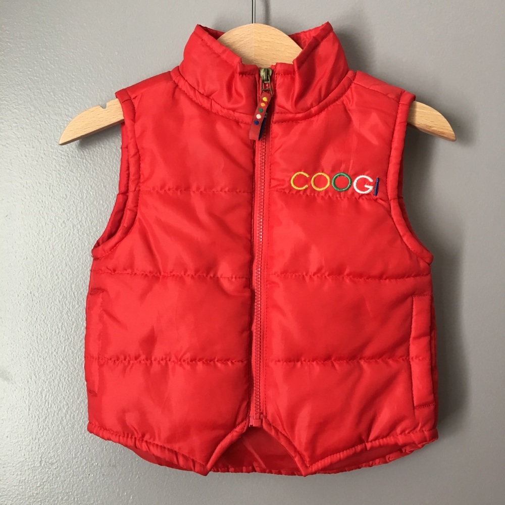 COOGI Baby Puffer Vest Red 3-6 Months - Adorable!!